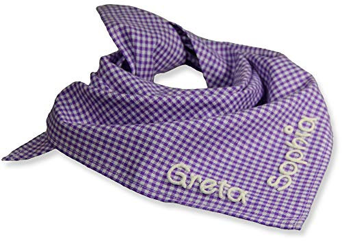 Mein Name Oktoberfest Halstuch Trachtentuch Trachten Tuch kariert Bayrischer Halsschmuck Dirndl Karo Stofftuch Bayern Hals Schmuck Marke (4000_60_Lausdirndl)