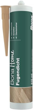 Bona Home Fugendicht Buche hell 310 ml, Fugendichtung, Fugenfüller, Füllmasse, Holzkitt Reparaturset, Reparaturmasse, Holzspachtelmasse, Parkett Dichtstoff, Fertigmörtel