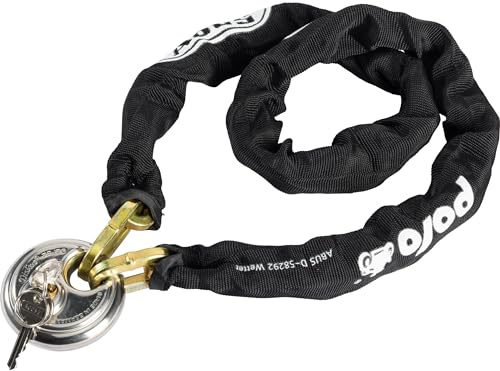 ABUS Motorradschloss Kette 110cm mit Diskusschloss POLO-Special Edition, Unisex, Multipurpose, Ganzjährig, Stahl/Kunststoff, schwarz