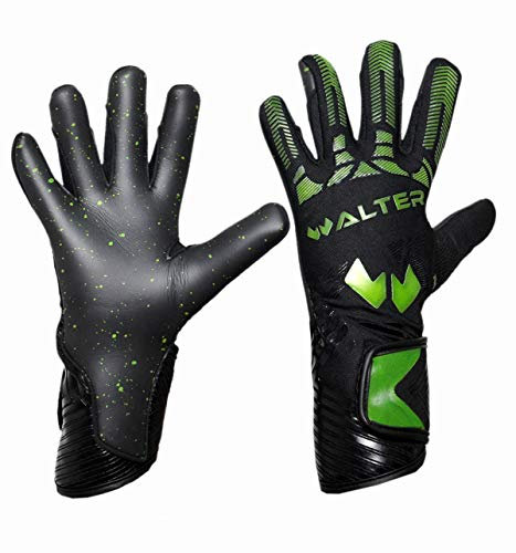 WALTER Guanti da Portiere Modello Partner (9, Black-Green Neon)