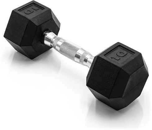 CAP Barbell 10 LB Coated Hex Dumbbell Weight, New Edition