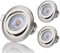 Sweet Led | LED Einbaustrahler 230V flach dimmbar in 3 Stufen - Einbauleuchten 5W 360lm 3000K warmweiß - LED Spots Decke 68mm Lochmaß - Deckenstrahler schwenkbar | rund - Farbe chrom-nickel - 3er Set