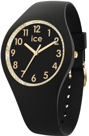 Ice-Watch - ICE cosmos Black crystal numbers - Schwarze Damenuhr mit Silikonarmband - 021049 (Small)