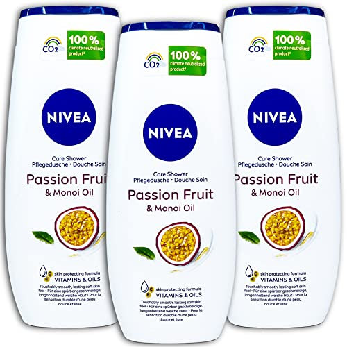 3 er Pack NIVEA Pflegedusche Passion Fruit & Monoi Oil Duschgel Shower Gel 3 x 250 ml