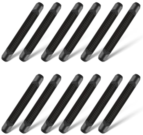 Dimeho 6 Paar Silikon Brillenbügel Überzug Weiche Brillen Ohrpolster Anti-Rutsch Brillenhalter Elastische Brillen Ohrgriff Brillenpads für Brillen Sonnenbrillen Lesebrillen, Schwarz