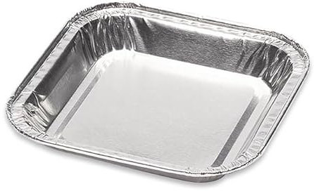 Greenuso Monouso | 175 Envases de Aluminio, 37ml, Cuadrado, Aluminio, Moldes desechables, para Flan, Apto para Horno, Envases individuales, Flanes.