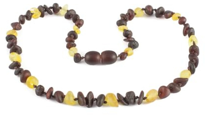 Collana in ambra baltica per donne, uomini e ragazzi – Gioielli in ambra naturale dalla Lituania, design unico, idea regalo perfetta per mamma, sorella e adolescenti, 37 CM, ambra, Ambra