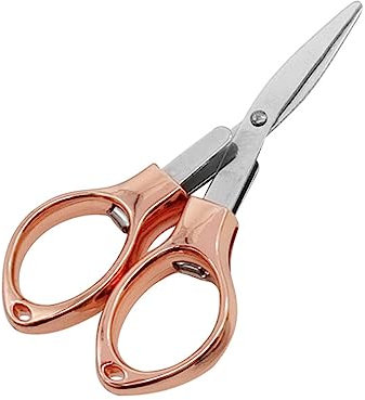 Tijeras plegables pequeñas, tijeras portátiles seguras, tijeras telescópicas de acero inoxidable para uso doméstico y de viaje