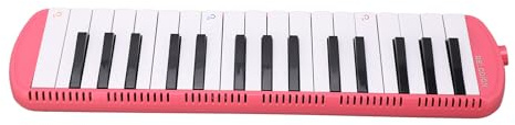 RASTKY Bärbar melodica 32 tangenter för nybörjare, vindinstrument med pianotangenter, musikinstrument för musikutbildning, Bluepinkblack (PINK)