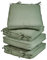 Garden Chair Cushions Set of 4 100% Cotton Tie On Outdoor Seat Pads with Recycled Polyester Fibre Filling Square Outdoor Seat Cushions with Rope Piping Edge (Sage Green)