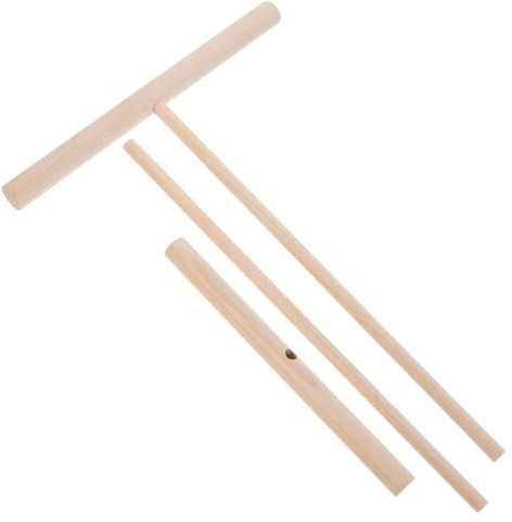 MOKKHNB 2pezzi Rasoio in Legno Forma Di t Utensile Per Spalmare La Pastella Per Crêpe Per Cucina Domestica Per Preparare Pancake e Frittate