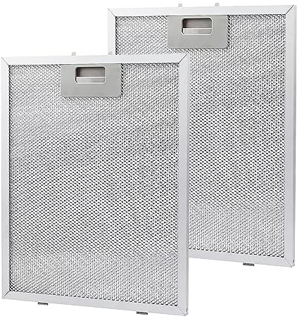 Range Hood Filter, 1.04 x 0.85 Universal Aluminum Mesh Stove Vent Filter - Blocks and Filters Kitchen Air Grease in Oven Overhead Exhaust Fan (2)