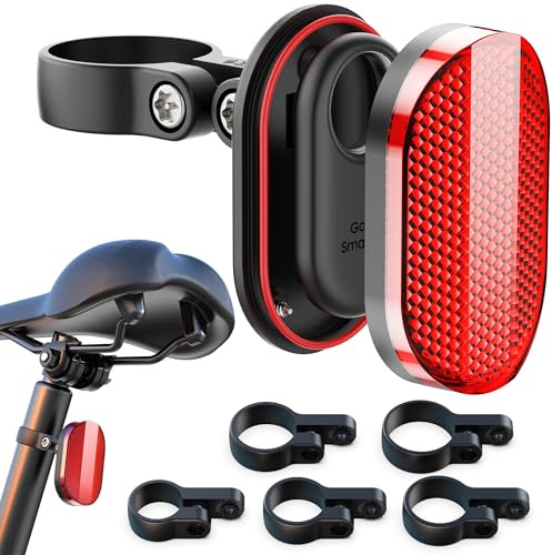 Upgraded Bike Mount for Samsung Smart Tag 2 & Moto Tag & for AirTag Holder Hidden - Waterproof Anti-Theft Bike Reflectors GPS Tracker Case with Screws & Tools, for Mountain Bikes/Scooter/E-Bicycle