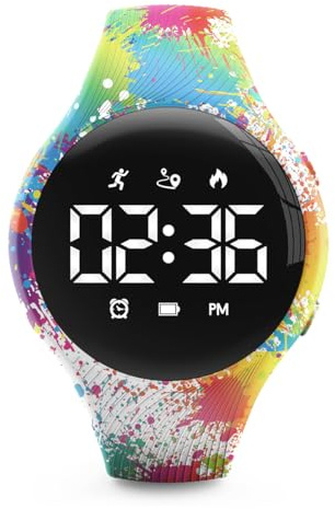 Digital Waterproof Pedometer Watch, Fitness Tracker, Step Counter, Distance, Vibrating alarm clock, Stopwatch, Great Gift for for Kids Childrens Teen Girls Boys Women