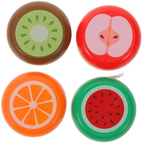 Toddmomy 4 pezzi Yoyo in Legno per Principianti Giocattolo Educativo con Animali Colorati Piccoli Yoyo Reattivi per Giochi all Aperto e Bomboniere