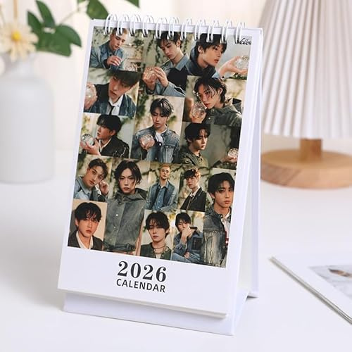 2026 Stray Kids Desk Calendar - Kpop Idol Photo Calendar + Photo card Set Option (Type A-2026 Calendar only)
