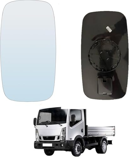 Specchio Retrovisore specchietto esterno - Sinistro/Destro, Piastrato Non Termico, Convesso, Cromato, Compatibile con Nissan Cabstar dal 2006