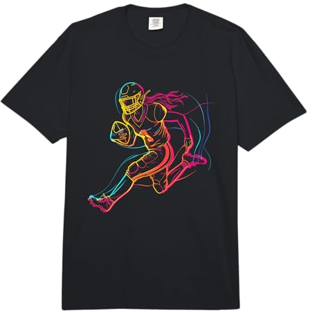 Ragazza del Football Americano Comfort Colors Adult Heavyweight T-Shirt
