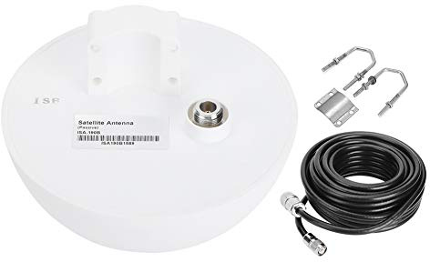 Hidyliu Fast Mast Satellitantenn Högpresterande Marinantenn för Iridium Series 9500 9505 9555 9575, Hållbar ABS, 16,4 Fot Kabel