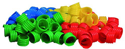 TAUBENRINGE aus Kunststoff (Durchm. 8 mm) *20 Stück* (ROT)