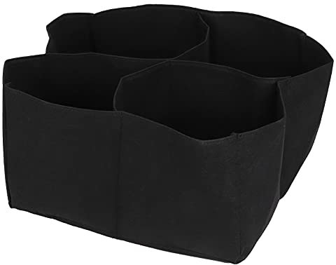 01 Sacchetti di Coltivazione, 4 Griglie Divise da Giardino Piantare Borsa da Coltivazione Vasi di aerazione 60x60x30CM Sacco da Giardino per fioriera da Giardino Sacco per Piante da orto per