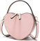 CATMICOO Kleine herzförmige Geldbörse für Damen mit abnehmbarem Crossbody-Riemen, Pink