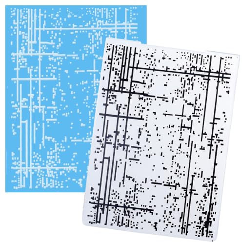 craspire Prägeordner Mit Unregelmäßigen Streifen Und Punkten, Kunststoff-Hintergrund, Vintage-Vorlage, Schablonen Für Kartenherstellung, Werkzeug, DIY, Handgefertigtes Scrapbooking, Papierhandwerk