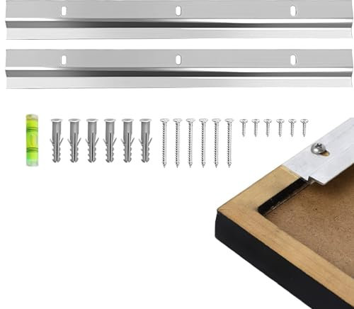 AEIOPRS 2 pcs Z Klemmen zum Aufhängen Hochbelastbares Aufhängungssystem Französischen Schienen Bilderaufhänger Ineinandergreifende Fotorahmenhaken für Bilder und Spiegel Kunstwerken Rahmen