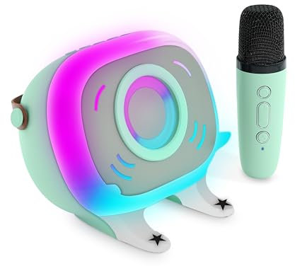 Mooov 477357 - Altoparlante Karaoke luminoso Charlie con microfono ad effetti per bambini