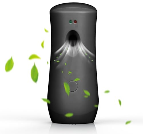 Automatic Spray, Automatically Air Freshener,Automatischer Duftspender,Einstellbare 5/15/30 Minuten Wand Parfümspender, Automatischer Parfümspender mit Lichtsensor für Zuhause Büro (schwarz)