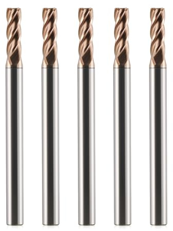 5 frese VHM in metallo duro, rivestimento AlTiN 55 HRC 4 taglio, foratura, fresatura, finitura, immersione, CNC, carburo di tungsteno (3,5 mm)