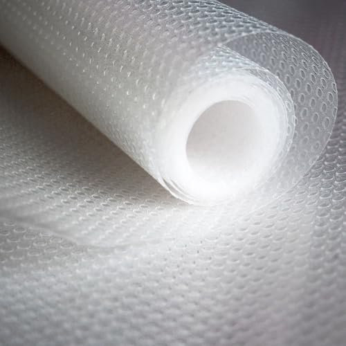 OLIVO.shop Tappetino per Cassetti, Tappetini Non-Adesivo, Antiscivolo Trasparente, Rotolo Proteggi Cassetto su Misura, Protezione Cassetti Cucina, Frigo, Armadi, Ripiani CRYSTAL (50x300 cm)