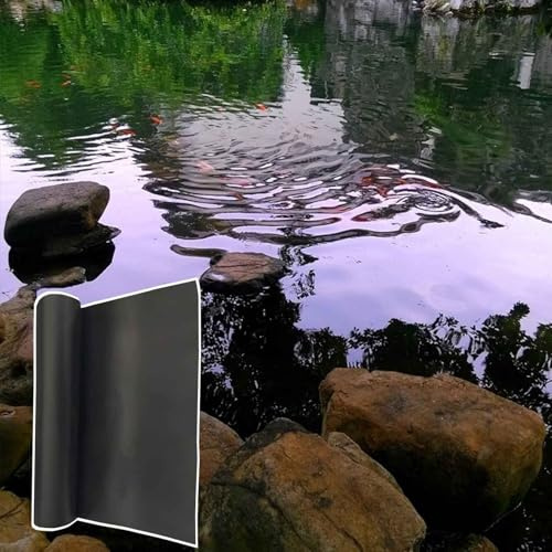 Rivestimento per laghetto in HDPE nero, membrana preformata per laghetti, piscine, fontane d'acqua e giardini acquatici, soluzione impermeabile resistente