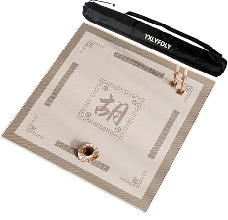 YXLYFDLY Alfombrilla de mahjong gruesa, almohadilla de goma para reducción de ruido para protección de mesa de comedor (130 cm)
