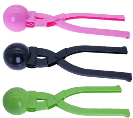 3 Pieces Snow Ball Clips | Portable Snowball Scoop & Molds | Ball Makers Clip Outdoor Snows | Random Color Ergonomic Snow Mold Winter Play Toys Sand Clay Mold Tools For Kids Adults