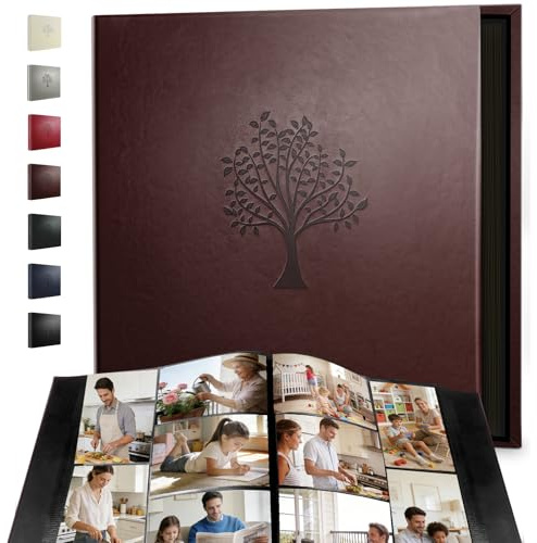 Photo Album 6x4 600 Pockets, Large Capacity Leather Cover Picture Album | Acid-free Easy Slip-in Design Waterproof and Dustproof Pages Holds 600 Portrait & Landscape Photos