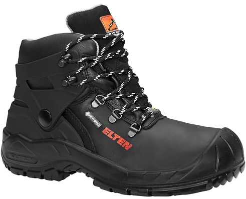 ELTEN Sicherheitsschuhe Renzo Biomex GTX ESD S3 CI, Damen und Herren, Leder, Stahlkappe, robust 45, Schwarz
