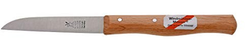 Robert Herder Windmühle Küchenmesser Gemüsemesser Schälmesser aus Buchenholz hergestellt aus Carbonstahl, 18 cm