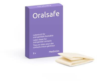 MEDintim - Oralsafe Schutztuch aus Latex - Vanille - 8 Stück (252x155mm)