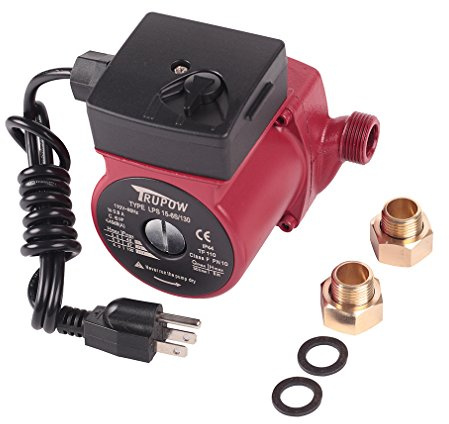 Trupow 3/4 NPT 110V Hot Water 3-Speed Circulation Pump Circulator Pump