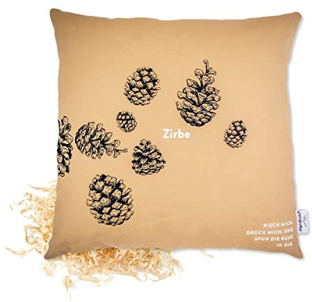 AllgäuQuelle Naturprodukte Bio ZirbenKissen mit 100% Bio-Zirbenspäne (1000g). Natürliches Bio Duftkissen. Bio Kopfkissen naturrein und biologisch.…