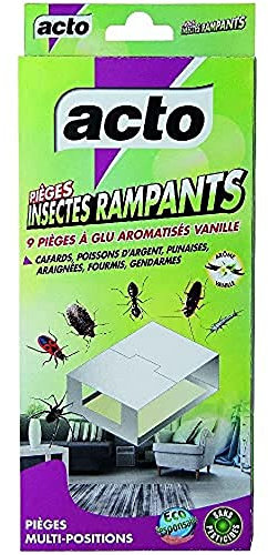 ACTO | PIÈGES À GLU AROMATISÉS VANILLE SPÉCIAL INSECTES RAMPANTS | RAMP6, Vert/Jaune/Rouge/Noir