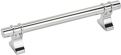 Amerock | Cabinet Pull | Polished Chrome | 5-1/16 inch (128 mm) Center to Center | Davenport | 1 Pack | Drawer Pull | Drawer Handle | Cabinet Hardware