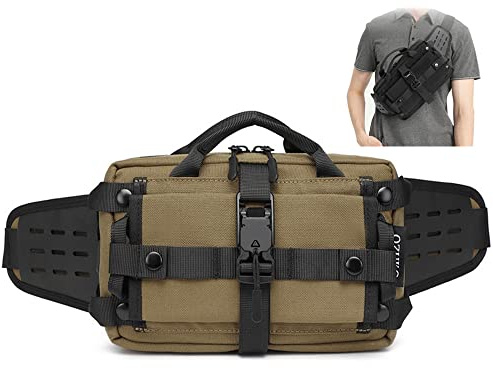 ACEXIER Riñonera táctica para Hombre, riñonera Impermeable para Deportes al Aire Libre, riñonera Equipamiento Diario, bandoleras para Caza, Camping y Senderismo
