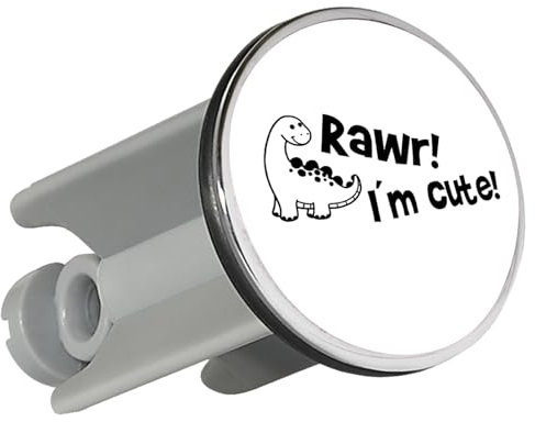 Huuraa Waschbeckenstöpsel Brachiosaurus I`m Cute Geschenk 4cm für Waschbecken Abflussstopfen Brachiosaurus Geschenkidee