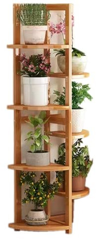 HUHJYUGE Estante de Madera para Plantas, Escalera de Exhibición para Flores, Estanteria Plantas Exterior, Soporte de Macetas Interior, Taburete Decorativo para Plantas, para Patio, Jardín, Valla