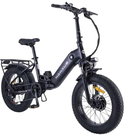 nakxus 20F213 Elektrofahrrad 20 Zoll E-Bike, 36V 14.5Ah Akku herausnehmbar, 250W Motor, LCD-Display, 7-Gang, Reichweite 80 km, 25 km/h, IPX5 wasserdicht für Erwachsene