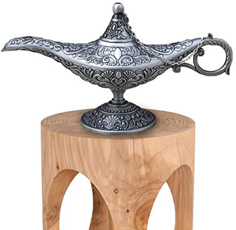 Aladdin magiska prydnad – klassisk lyxig Aladdin magisk lykta , polerad Aladdin magisk prydnad, utställning för heminredning för jul tacksägelsedagen