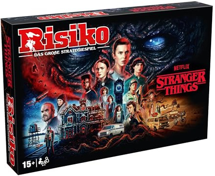 Winning Moves Risiko Stranger Things Edition - Strategie Brettspiele Stranger Things für Fans - Gesellschaftsspiele Risiko Brettspiel - 2+ Spieler ab 15+ Jahren - Deutsch