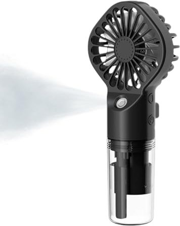 Ventilatore Nebulizzatore Portatile A Mano, Ventilatore Portatile Ricaricabile A Mano, 16x7x4cm Ventola Per Spruzzo Manuale, 4 Velocità Regolabile, Per Casa, Esterno, Viaggi, Ufficio